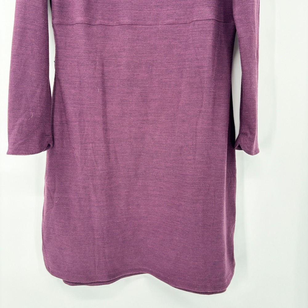 Toad & Co Purple Long Sleeve Knit Tunic Top Stretch Casual Womens Size M - Picture 3 of 6
